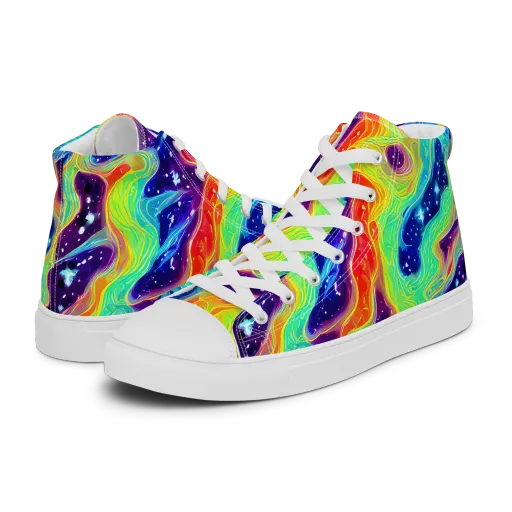Nova Marble on a Women's High Top Canvas Shoes