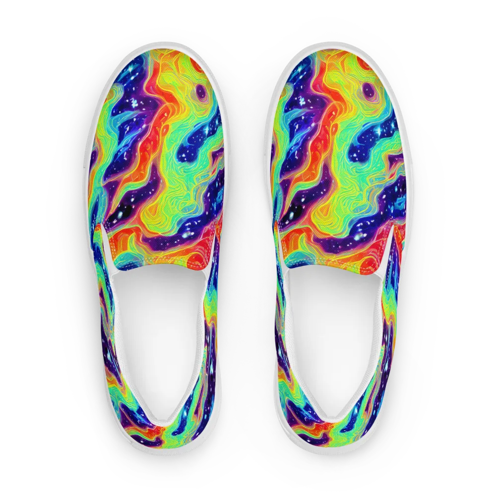 Nova Marble on Men's Slip-On Canvas Shoes — Front
