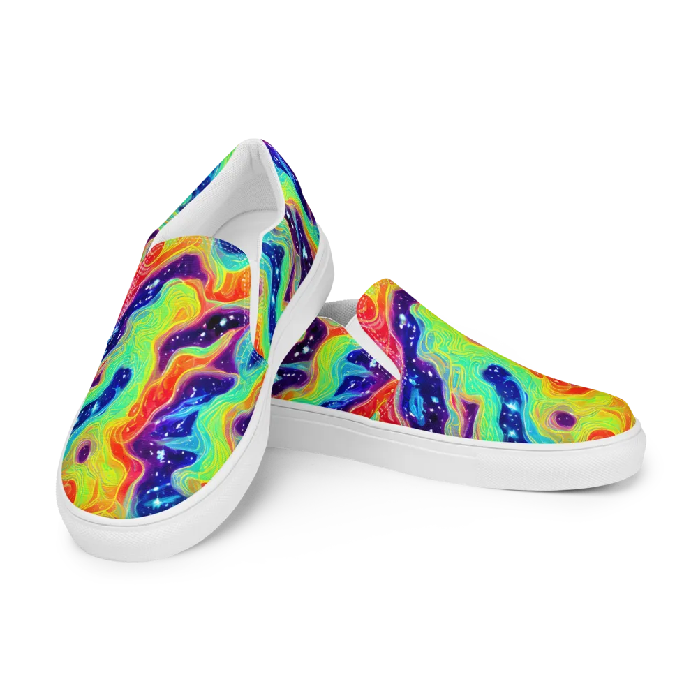 Nova Marble on Men's Slip-On Canvas Shoes — Left Front