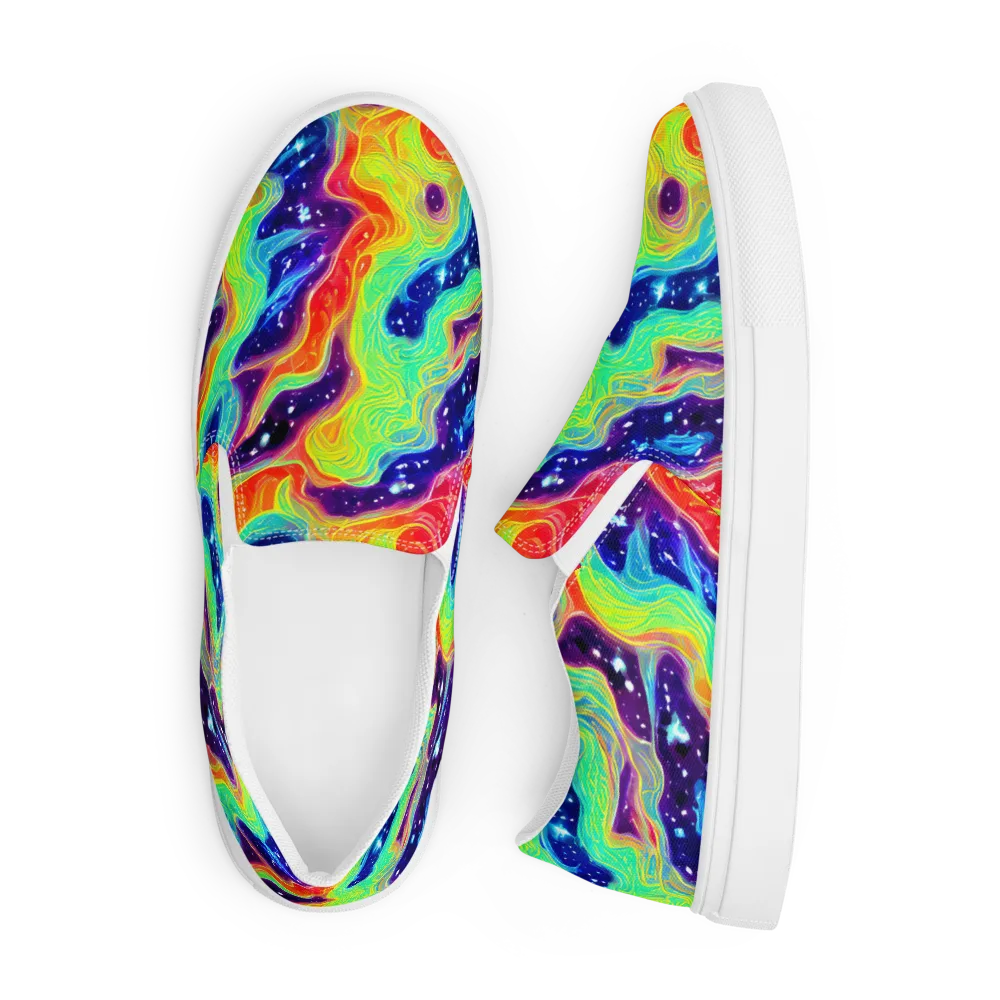 Nova Marble on Men's Slip-On Canvas Shoes — Front