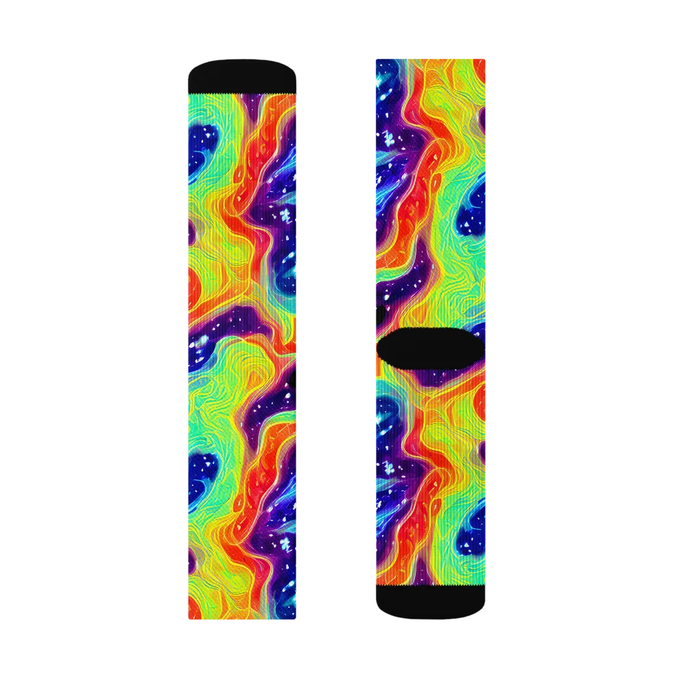 Nova Marble on Socks — Left Sock