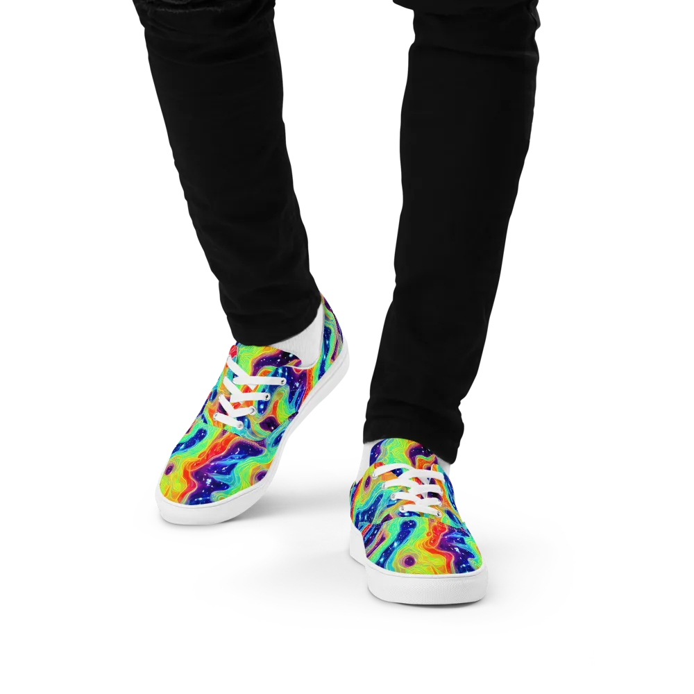 Nova Marble on Men's Lace-Up Canvas Shoes — Front