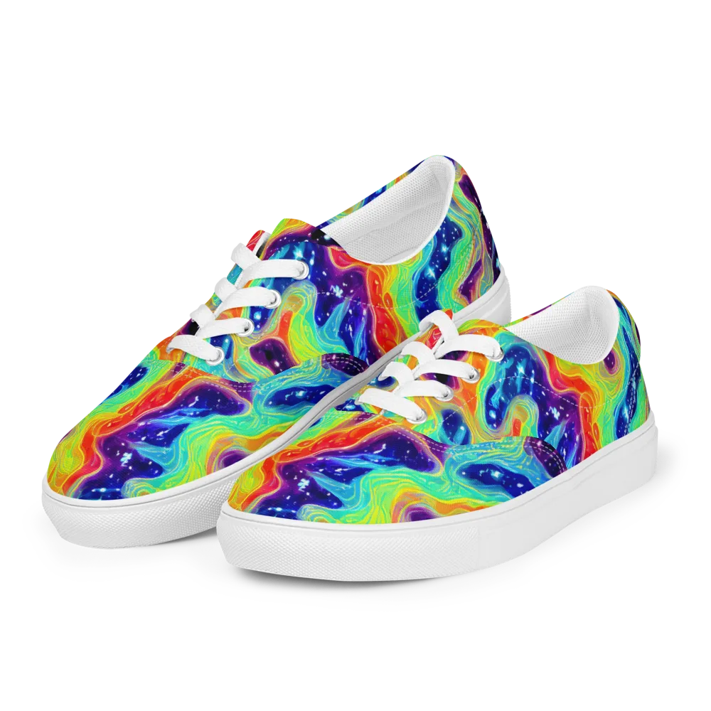 Nova Marble on Men's Lace-Up Canvas Shoes — Left Front