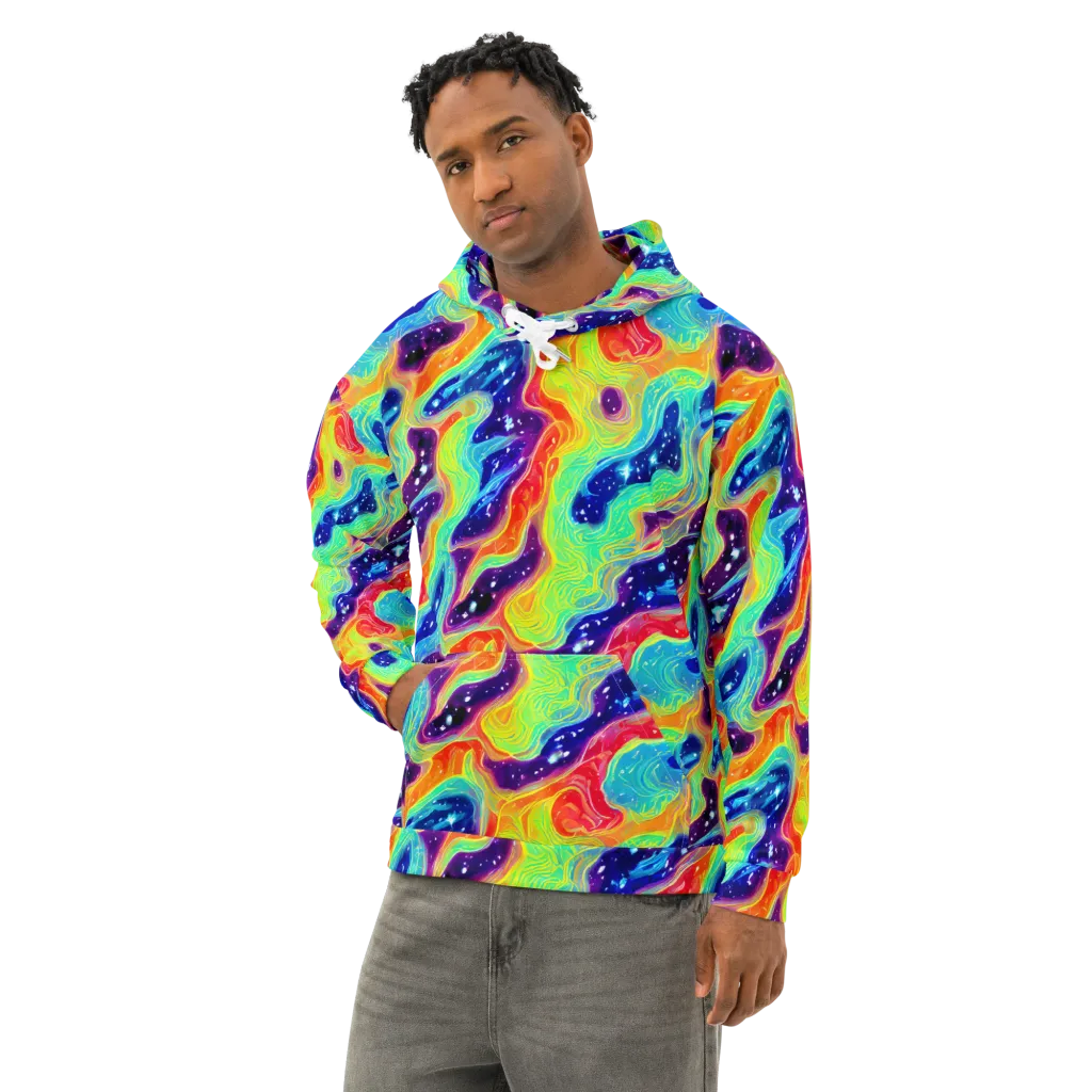 Nova Marble on Cotton Hoodie — Left Front