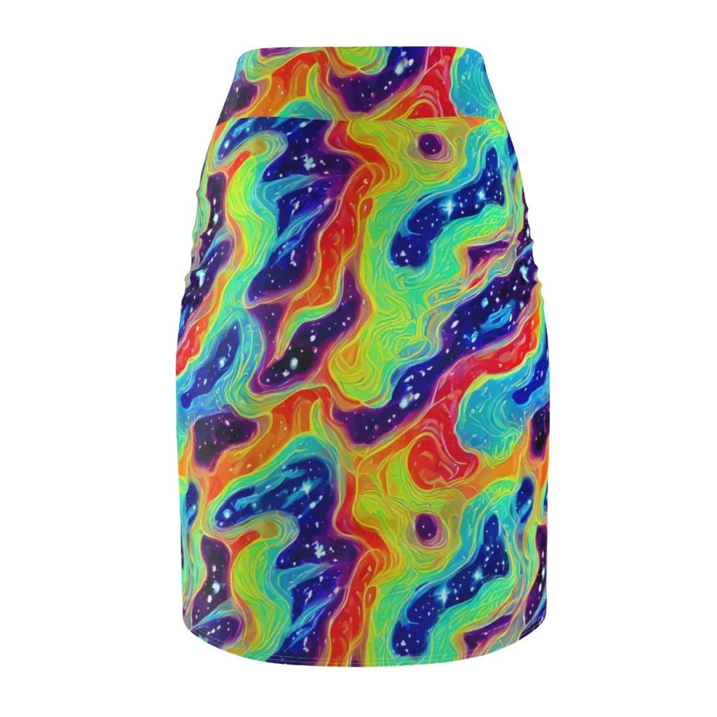 Nova Marble on Pencil Skirt — Back