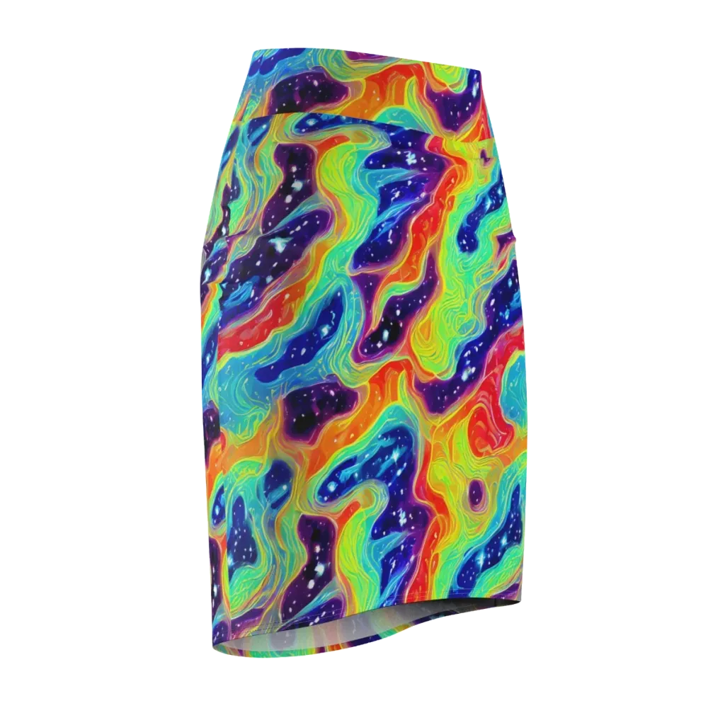 Nova Marble on Pencil Skirt — Front Side