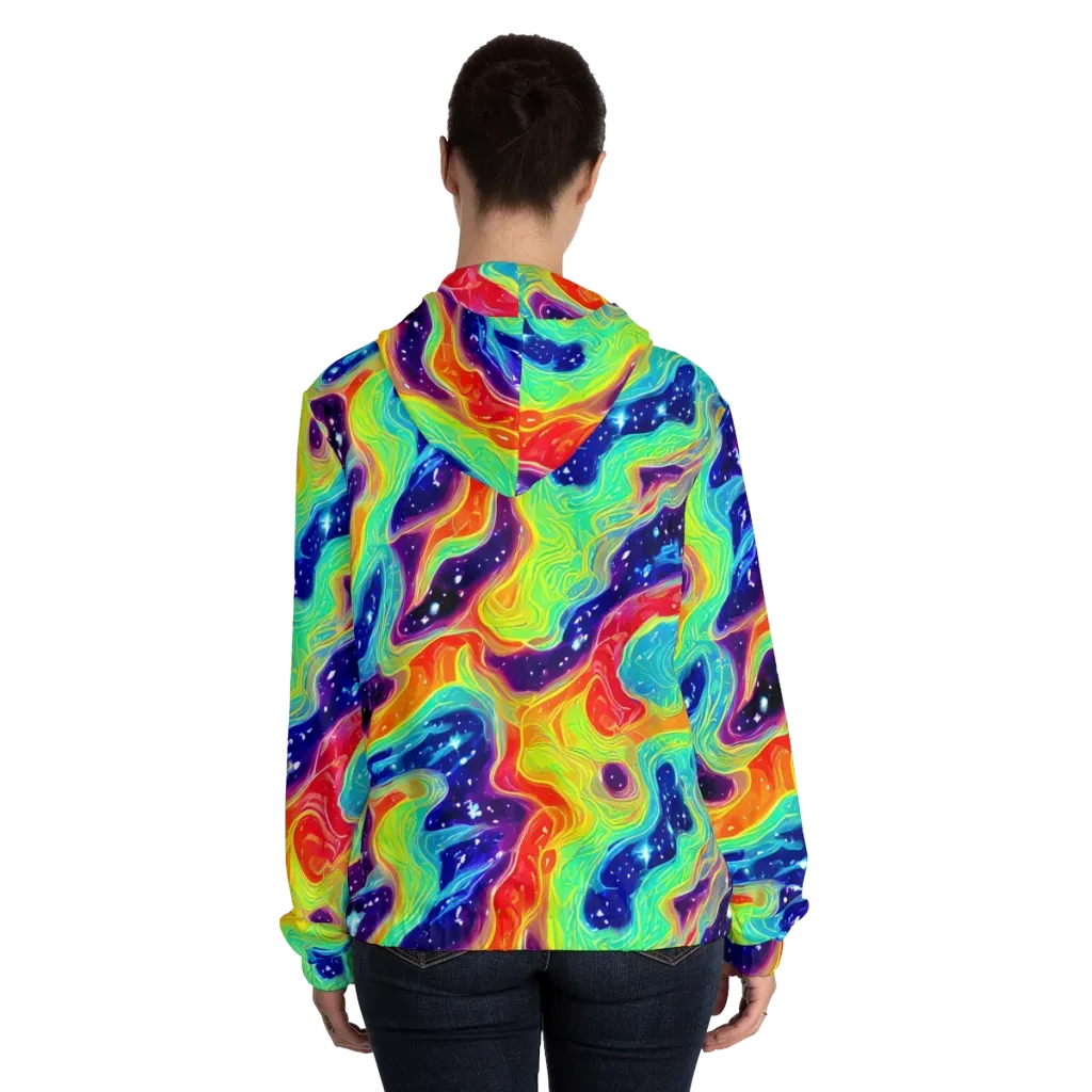 Nova Marble on Women's Full-Zip Hoodie — Back On Person
