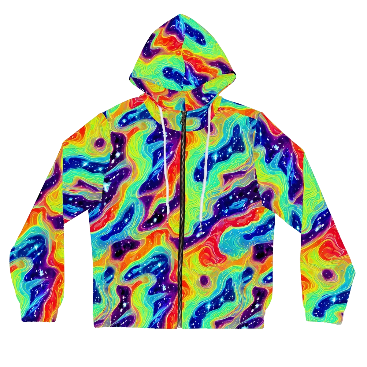 Nova Marble on Women's Full-Zip Hoodie — Front