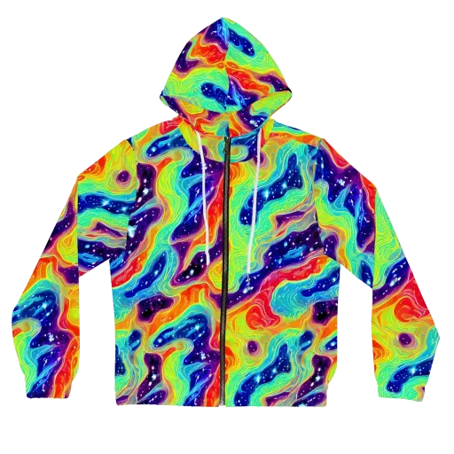 Nova Marble on a Women's Full-Zip Hoodie