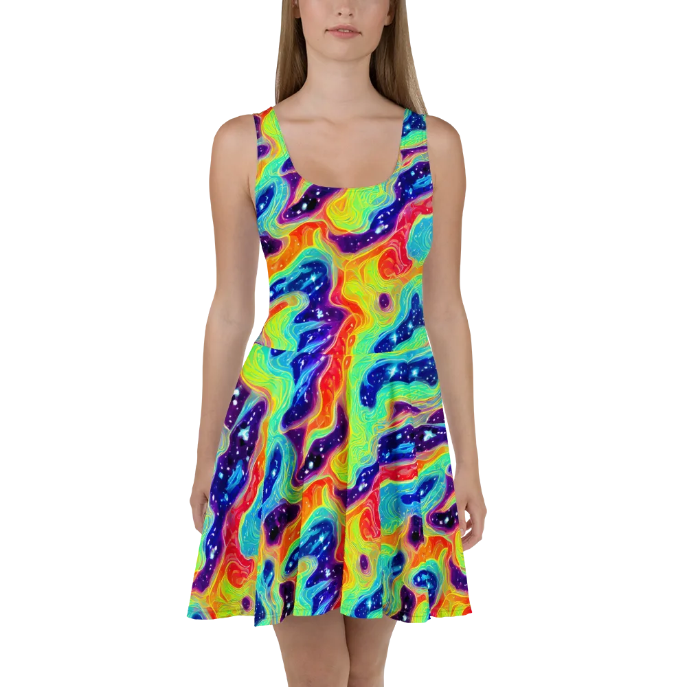 Nova Marble on Skater Dress — Front