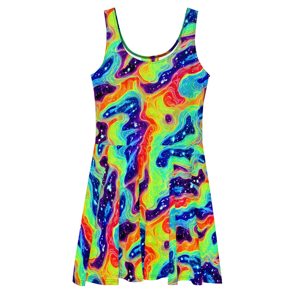 Nova Marble on Skater Dress — Front
