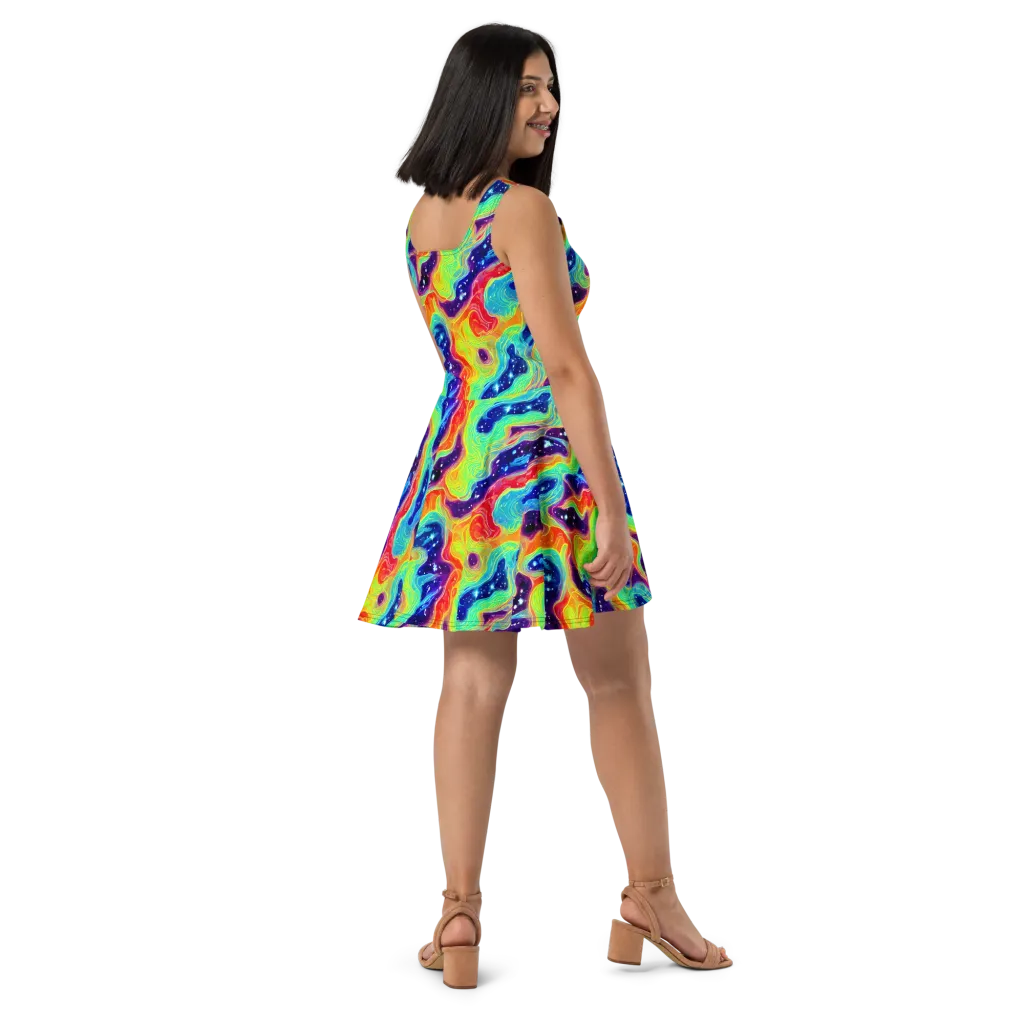 Nova Marble on Skater Dress — Right
