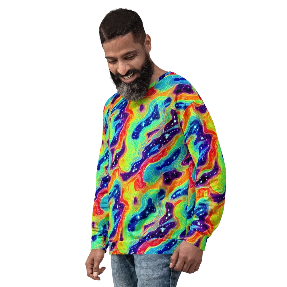 Nova Marble on Sweatshirt — Left Front