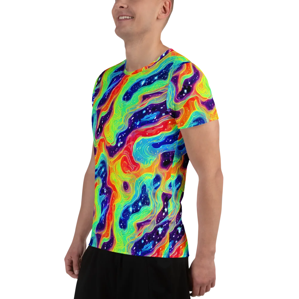 Nova Marble on Men's Athletic T-Shirt — Left
