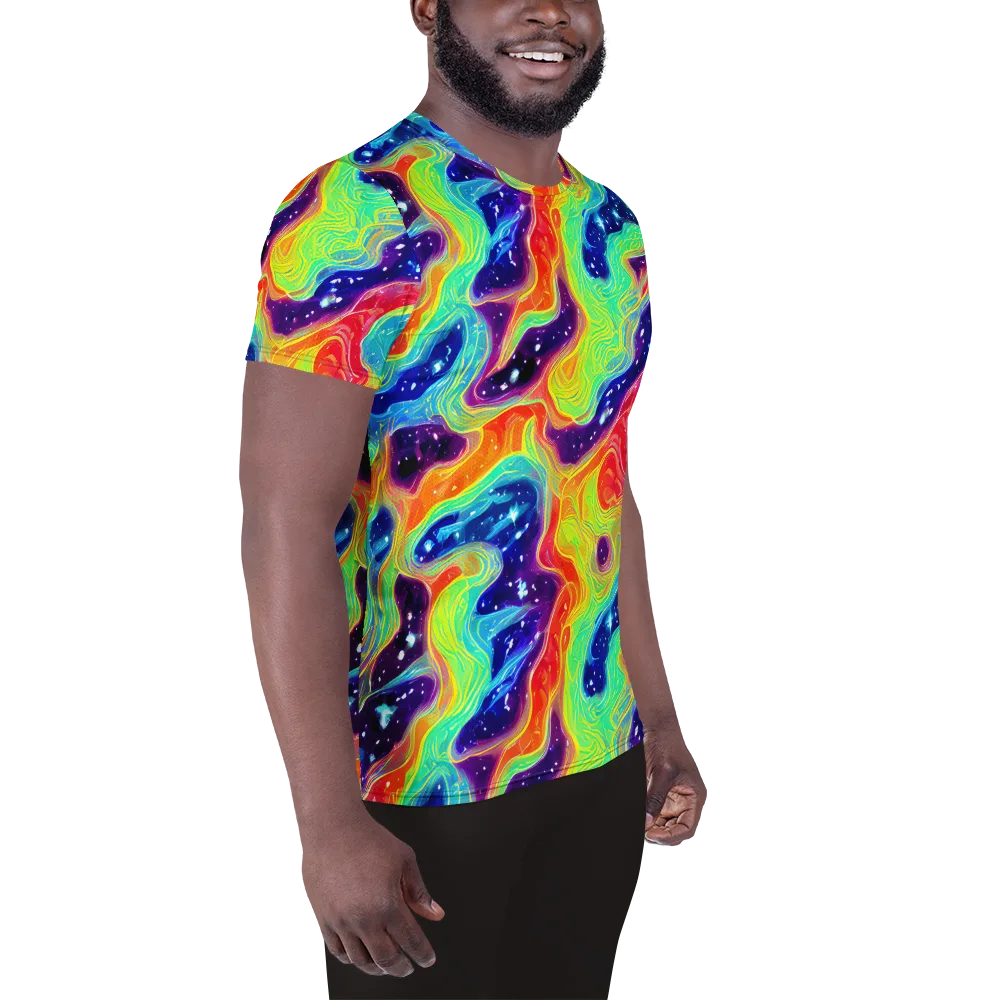 Nova Marble on Men's Athletic T-Shirt — Right