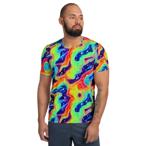Nova Marble on a Men's Athletic T-Shirt