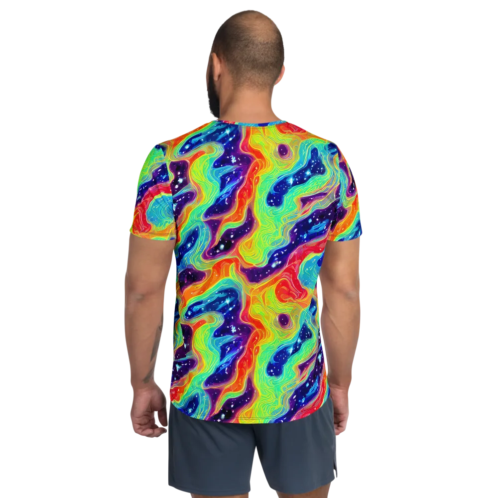 Nova Marble on Men's Athletic T-Shirt — Back