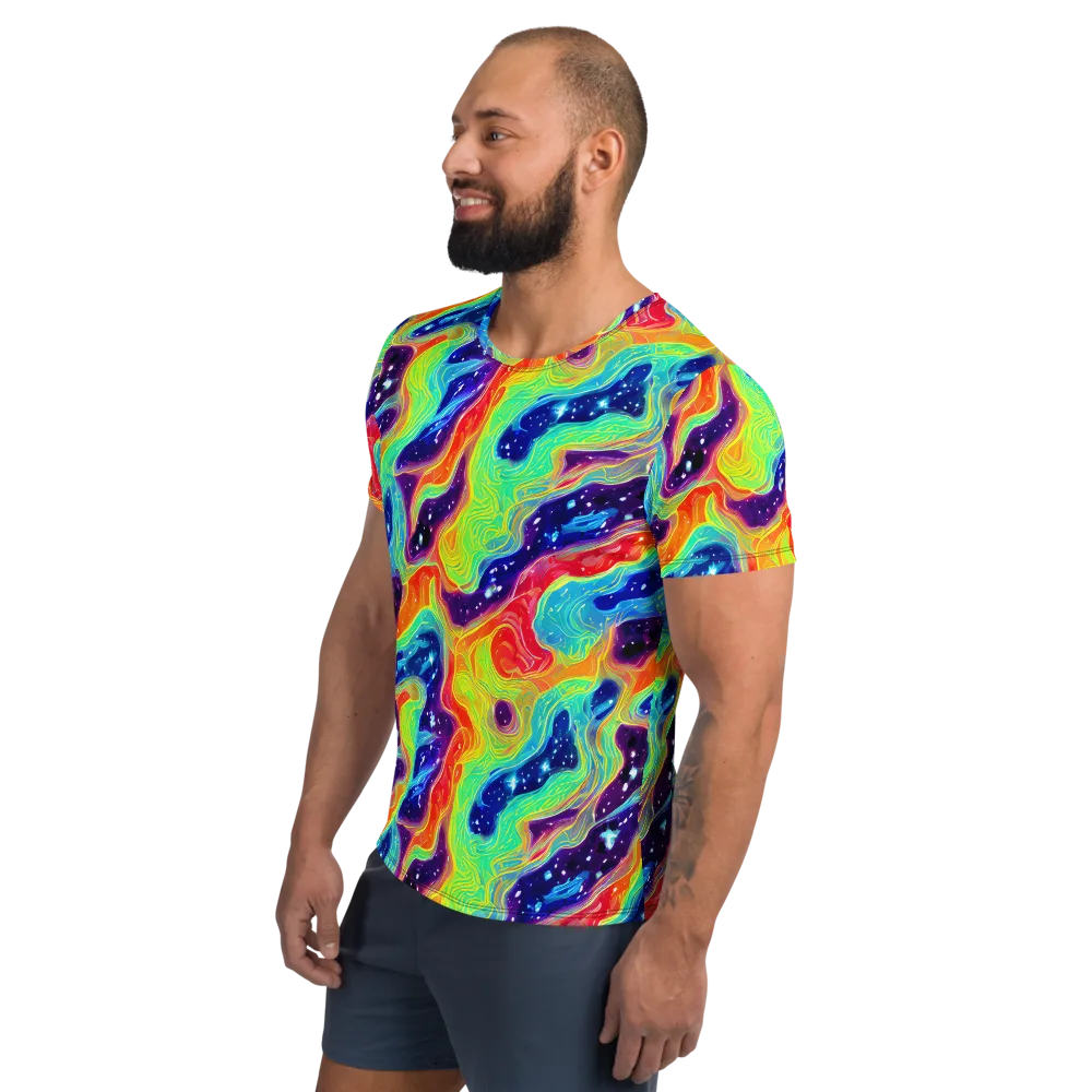Nova Marble on Men's Athletic T-Shirt — Left