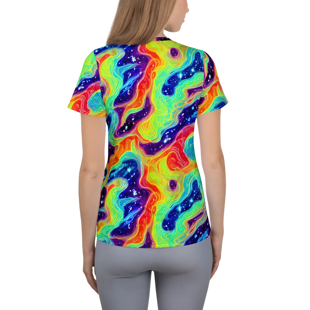 Nova Marble on Women's Athletic T-Shirt — Back