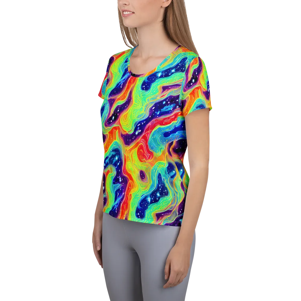 Nova Marble on Women's Athletic T-Shirt — Left