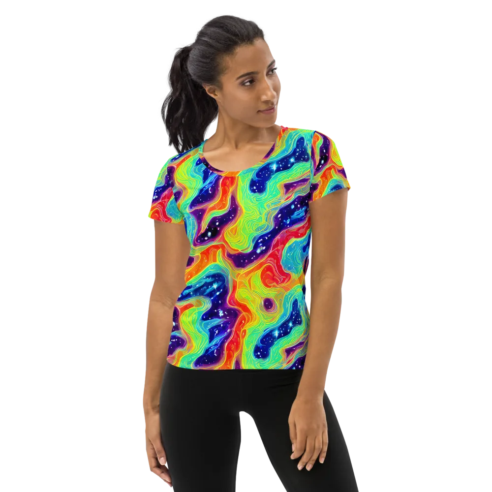 Nova Marble on Women's Athletic T-Shirt — Front