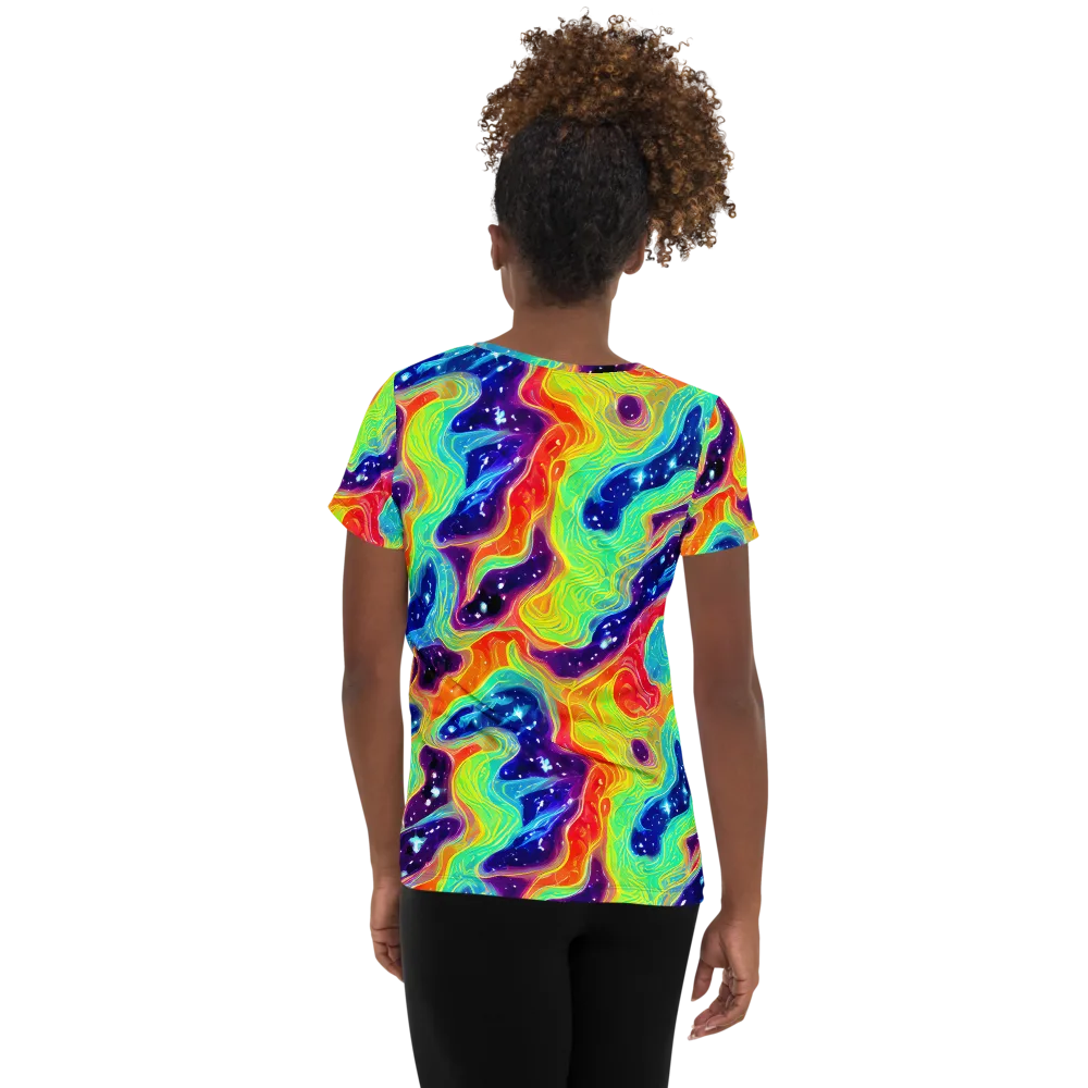 Nova Marble on Women's Athletic T-Shirt — Back
