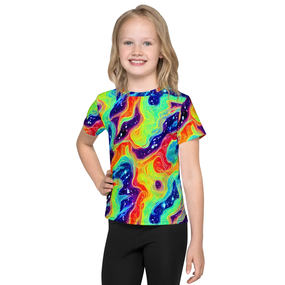 Nova Marble on Kids Crew Neck T-Shirt — Front