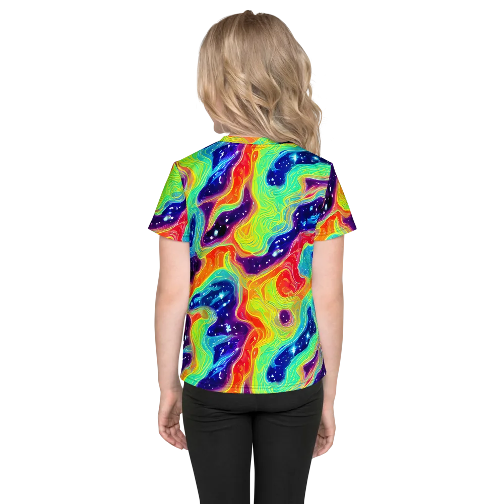 Nova Marble on Kids Crew Neck T-Shirt — Back