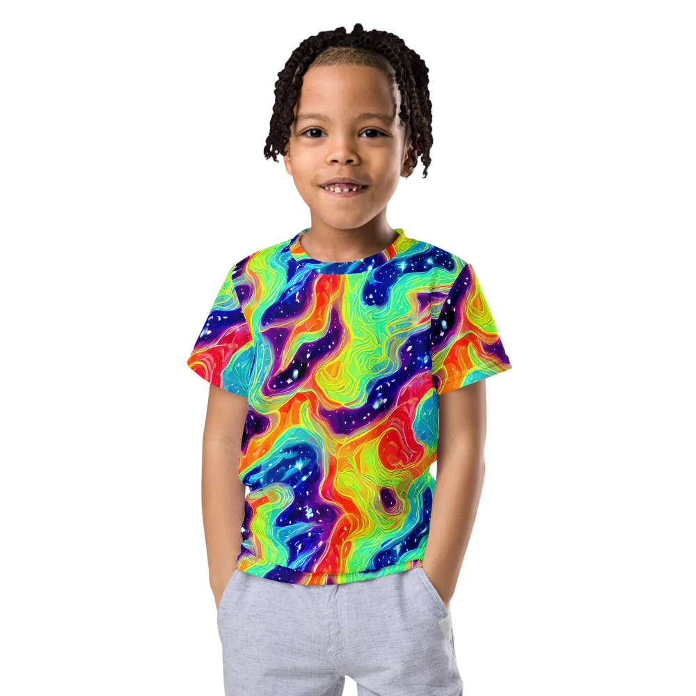 Nova Marble on Kids Crew Neck T-Shirt — Front