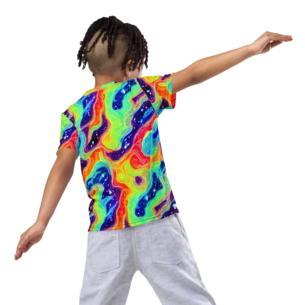 Nova Marble on Kids Crew Neck T-Shirt — Back