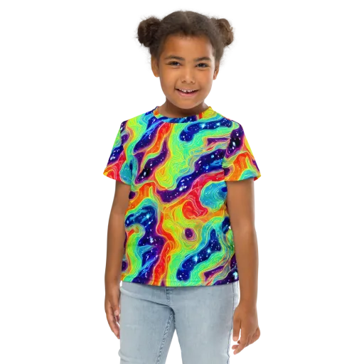Nova Marble on a Kids Crew Neck T-Shirt