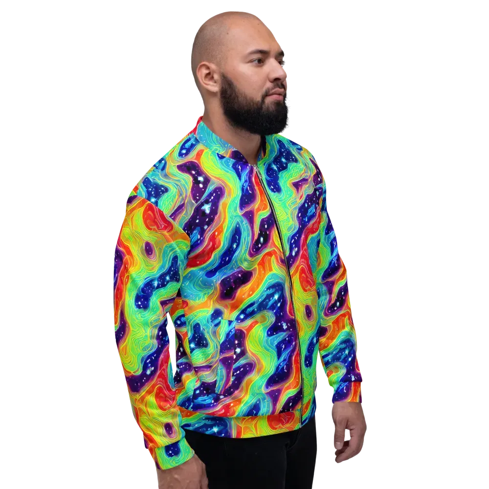 Nova Marble on Bomber Jacket — Right