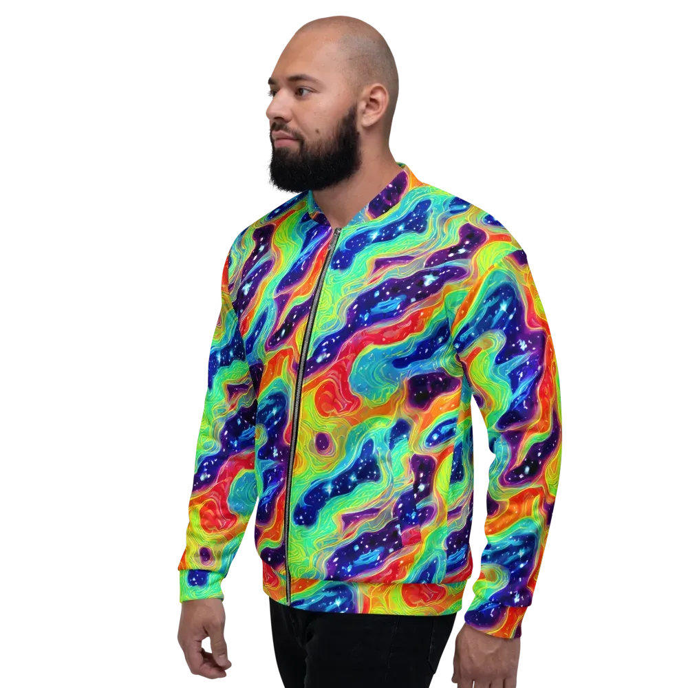 Nova Marble on Bomber Jacket — Left