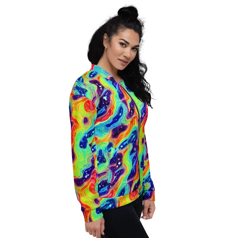Nova Marble on Bomber Jacket — Right