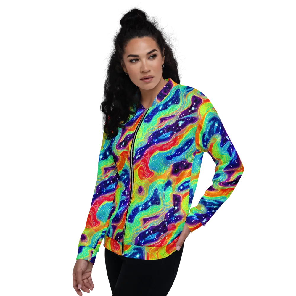 Nova Marble on Bomber Jacket — Left