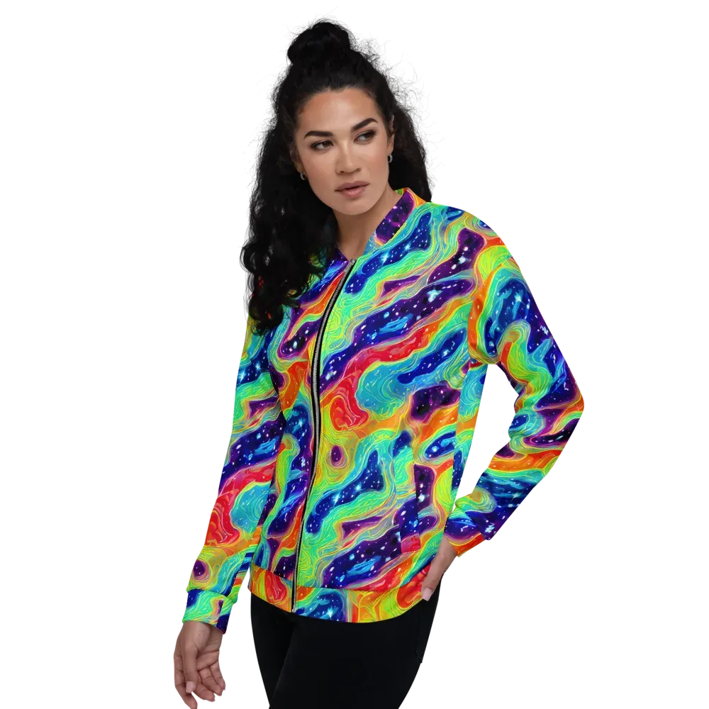 Nova Marble on Bomber Jacket — Left
