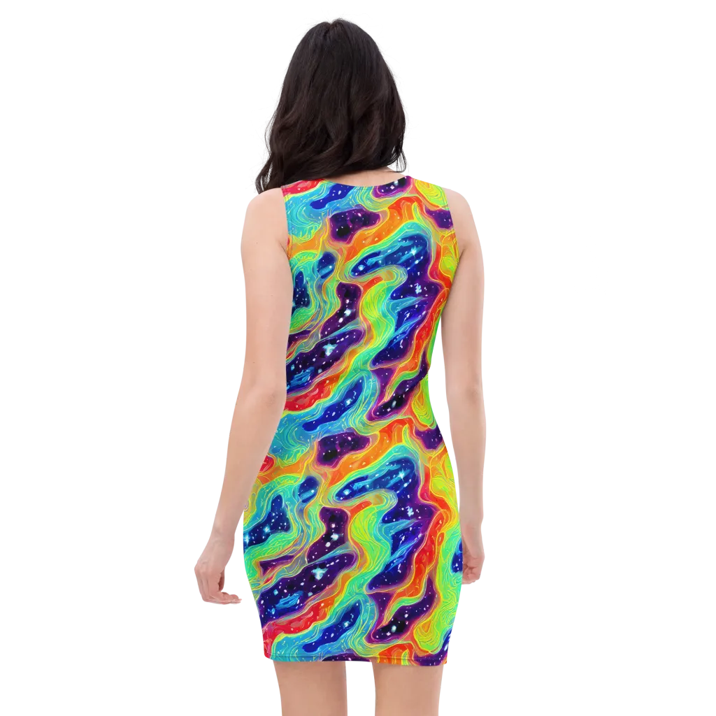 Nova Marble on Bodycon Dress — Back
