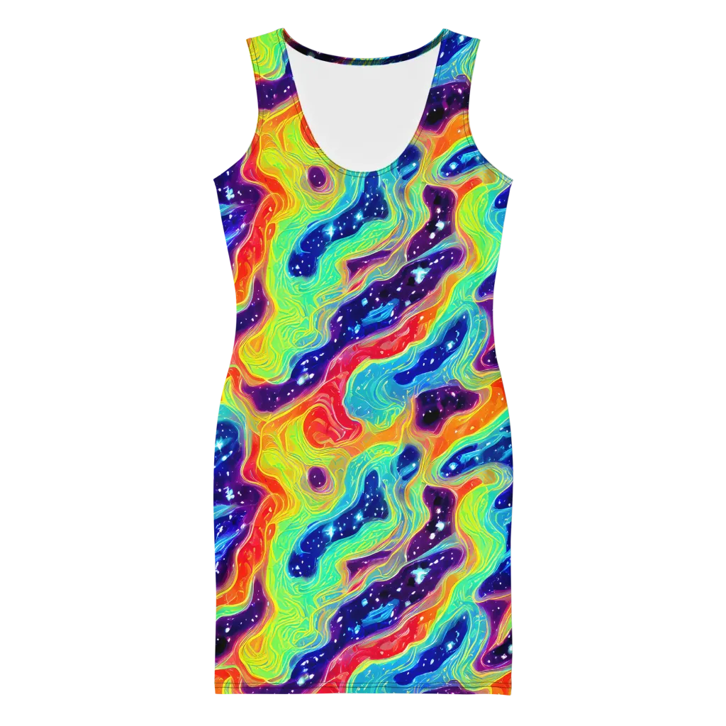 Nova Marble on Bodycon Dress — Front