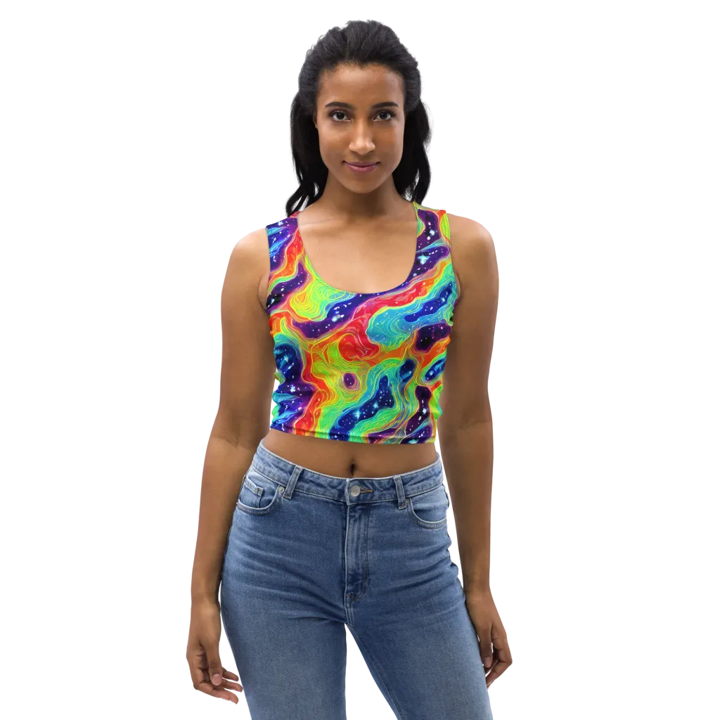 Nova Marble on Crop Top — Front