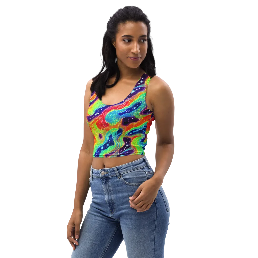 Nova Marble on Crop Top — Left Front