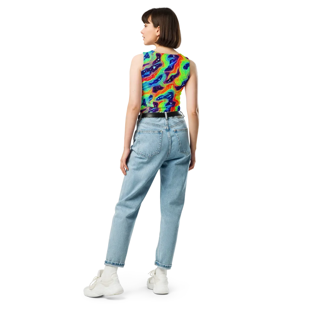 Nova Marble on Crop Top — Back