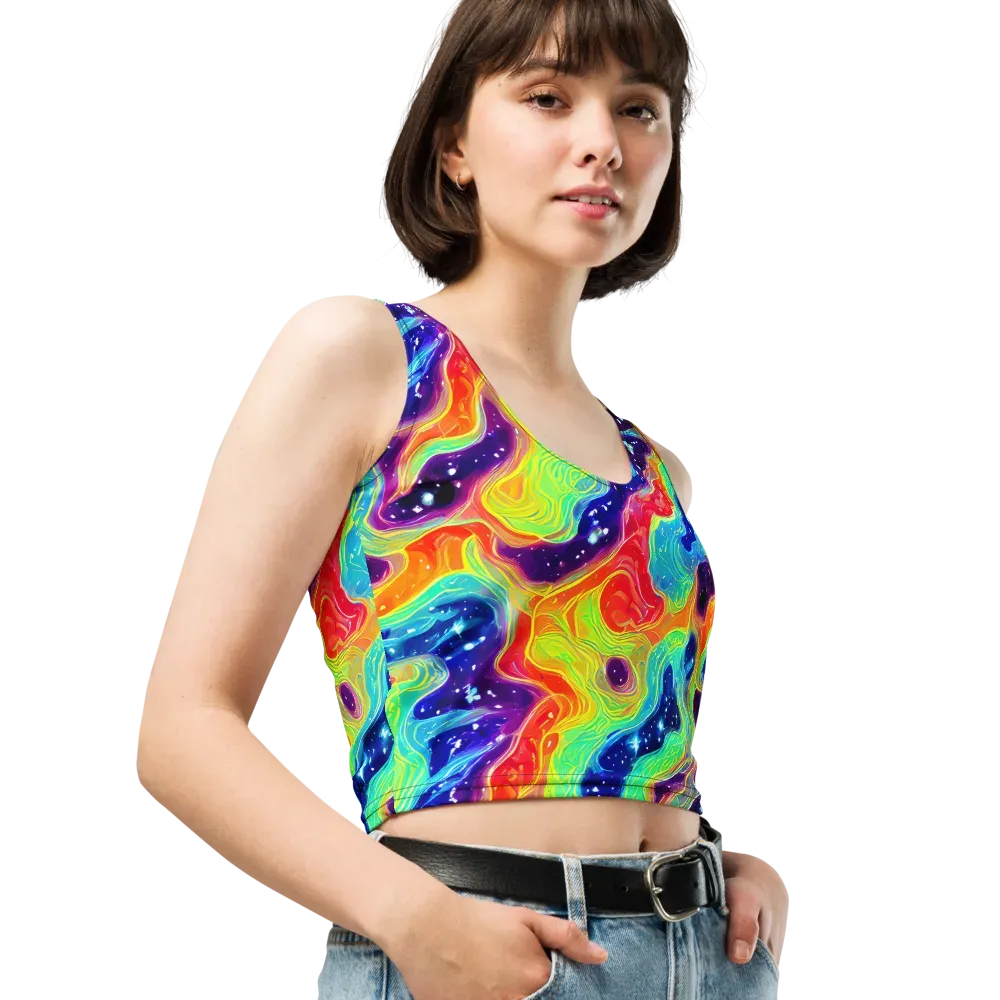 Nova Marble on Crop Top — Right Front