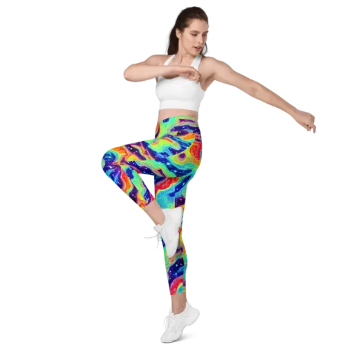 Nova Marble on a Leggings with Pockets