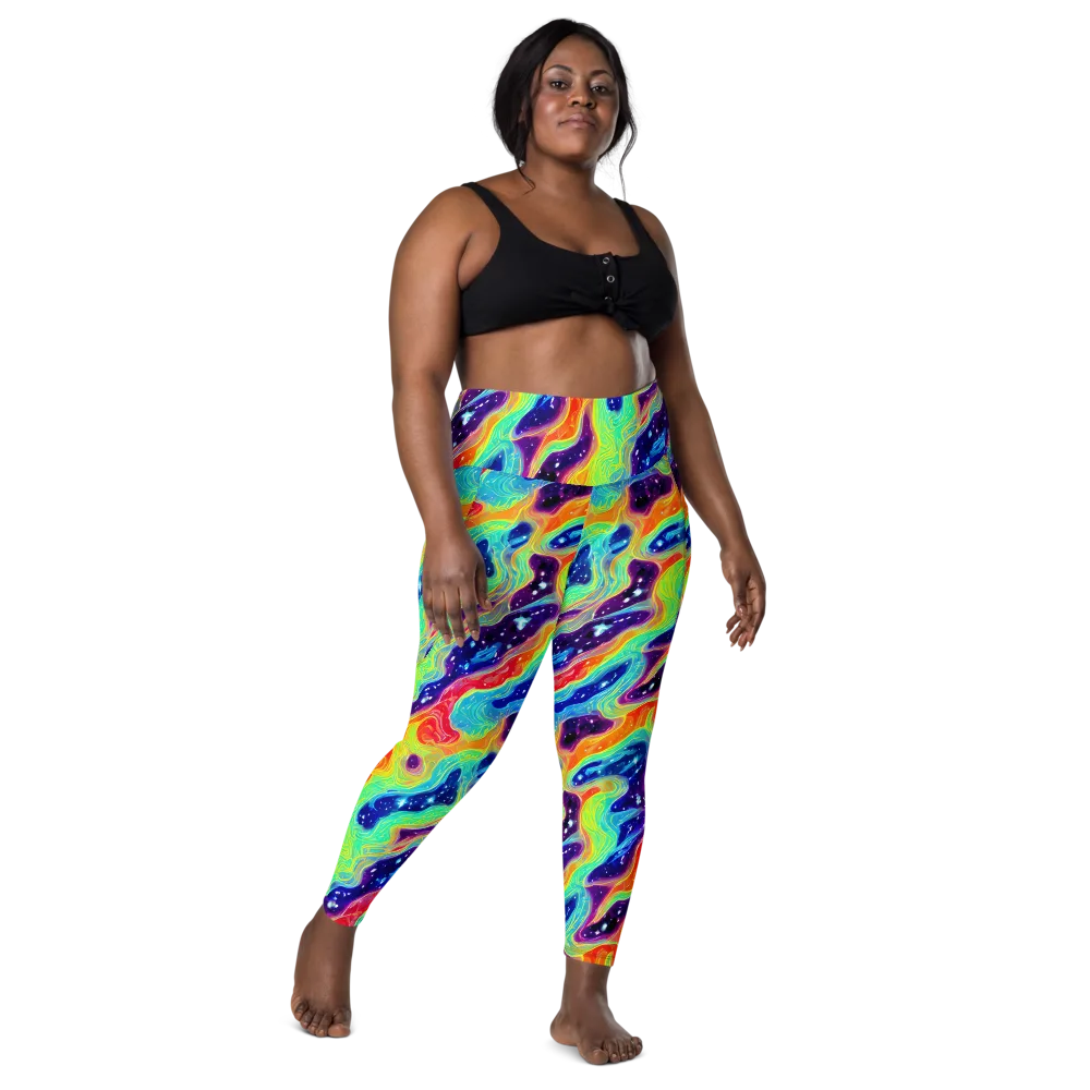 Nova Marble on Leggings with Pockets — Front