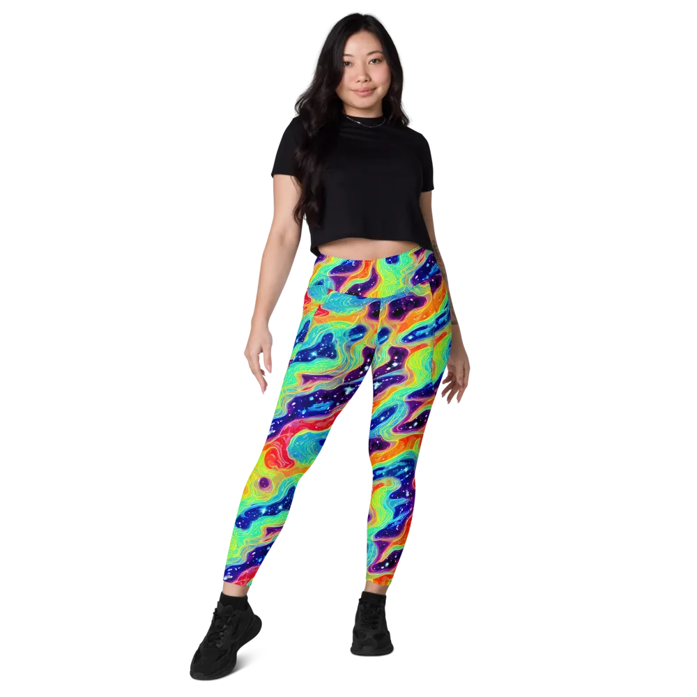 Nova Marble on Leggings with Pockets — Front