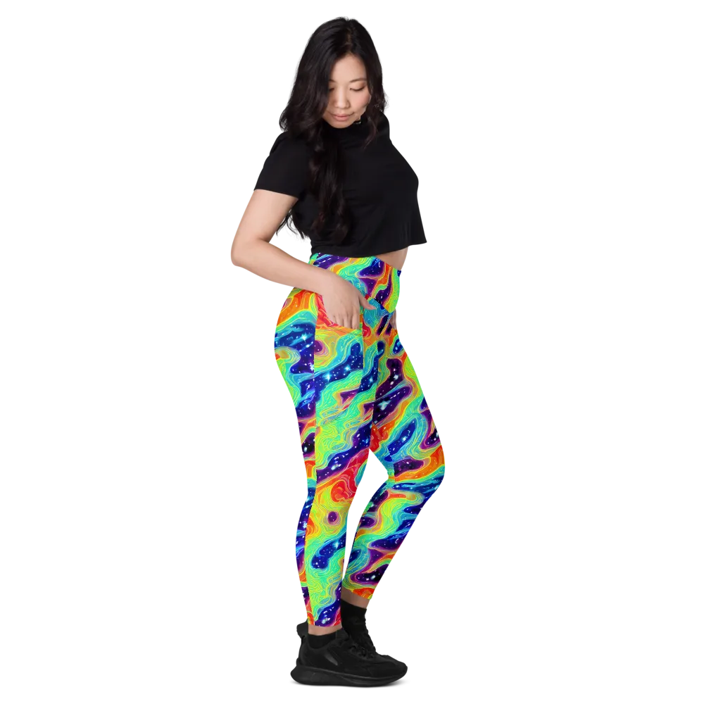 Nova Marble on Leggings with Pockets — Right