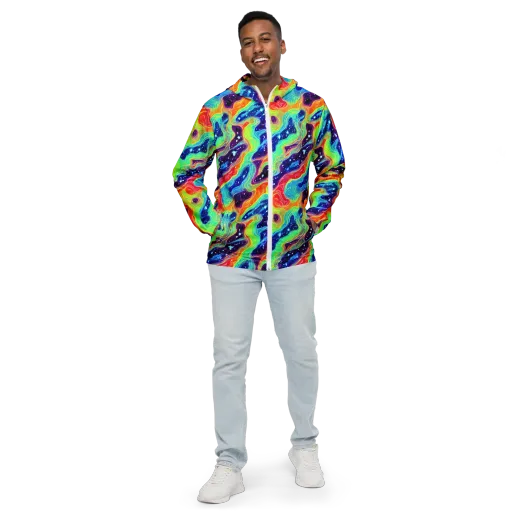 Nova Marble on a Men's Windbreaker