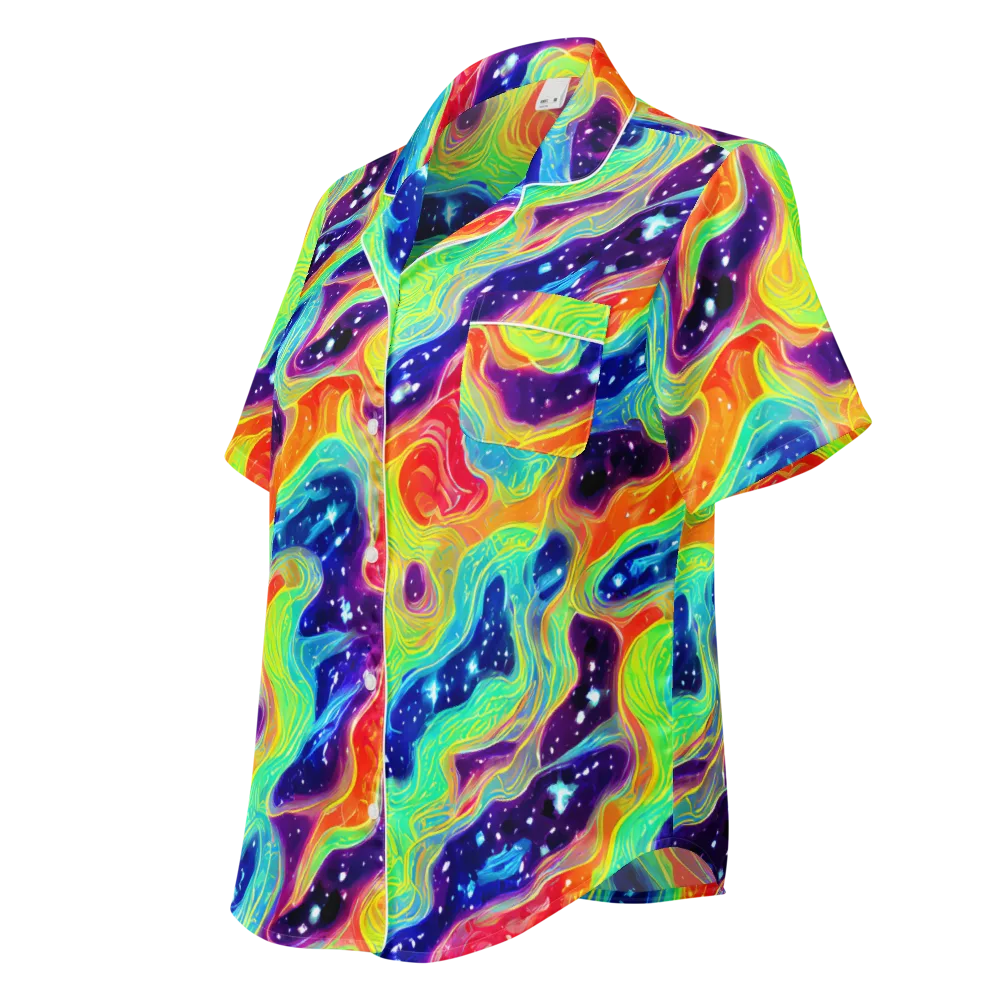 Nova Marble on Women's Short Sleeve Pajama Top — Left Front