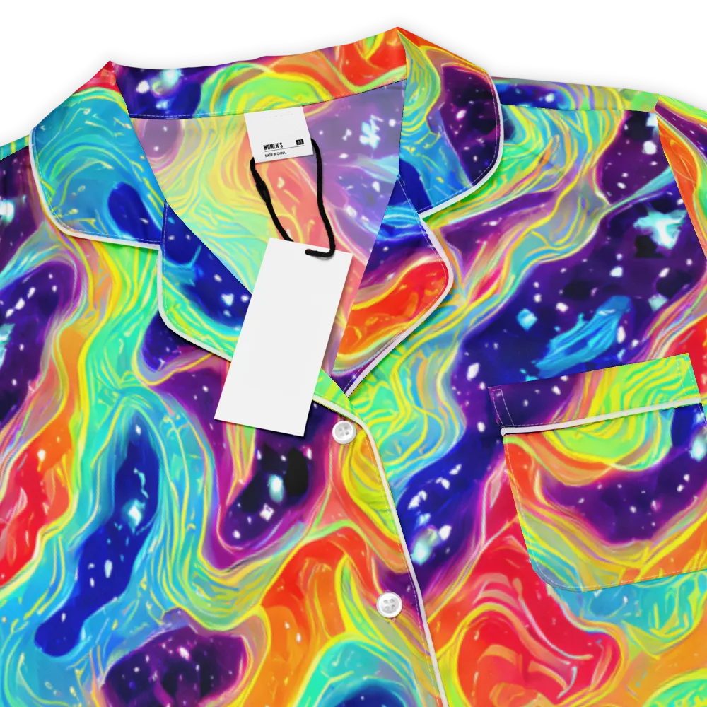 Nova Marble on Women's Short Sleeve Pajama Top — Product details