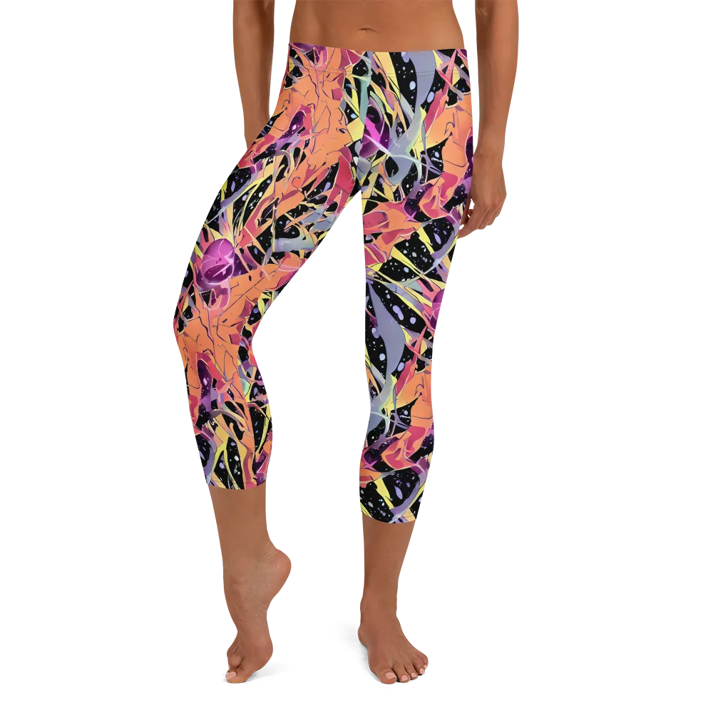 Candy Eclipse on Capri Leggings — Front